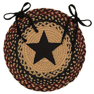 Blackberry Star Braided Chair Pad Set of 4 - The Fox Decor